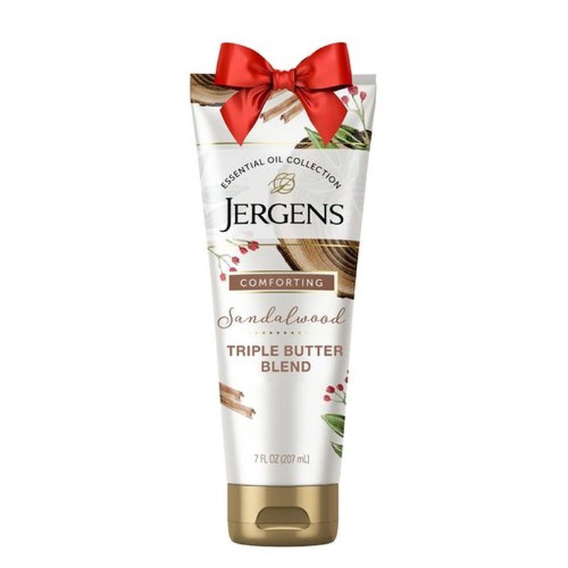 Jergens Sandalwood Body Butter Lotion, Moisturizer Infused with Sandalwood Essential Oil, For All Skin Types, 7 Fluid oz