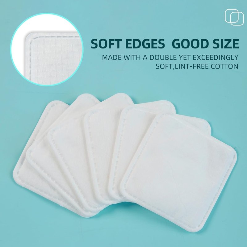 Premium Exfoliating Cotton Pads - 240 Count, Extra-Soft & Lint-Free for Makeup Removal | Ideal for Face, Lips, Eyes