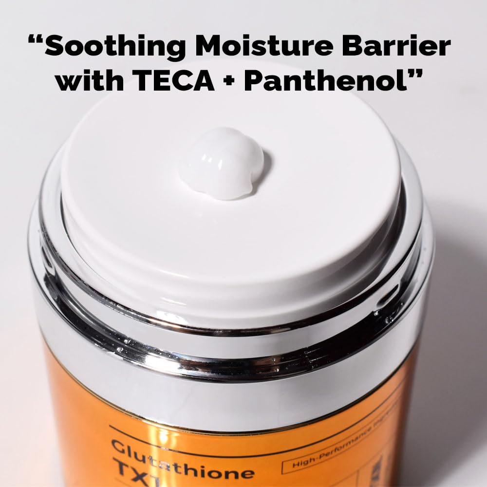 PRETTYSKIN TX1 Glutathione Deep Hydration Facial Cream (1.76oz)- 8-Type Hyaluronic Acid & 11-Vitamin Complex - Lightweight Daily Moisturizer with TECA for Dry, Sensitive Skin - Barrier Support