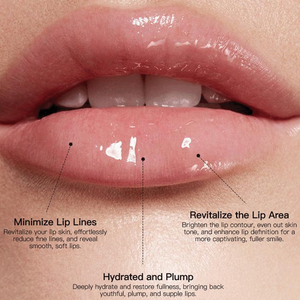 Blopuivo 40 Pairs Eye Masks & Lip Mask, Collagen Under Eye Patches for Dark Circles and Puffy Eyes, Reduce Wrinkles, Anti Chapped & Remove Dead Skin, Nourishes the Lip & Eye Skin