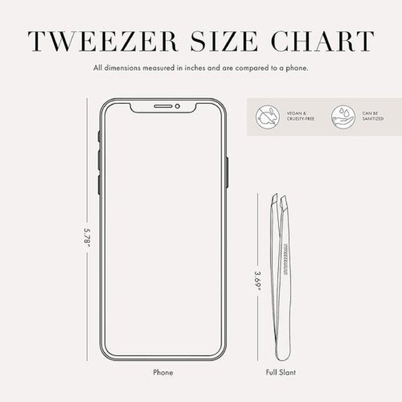 Tweezerman Stainless Steel Slant Tweezer - Eyebrow Tweezers for Women and Men (Sky Blue)