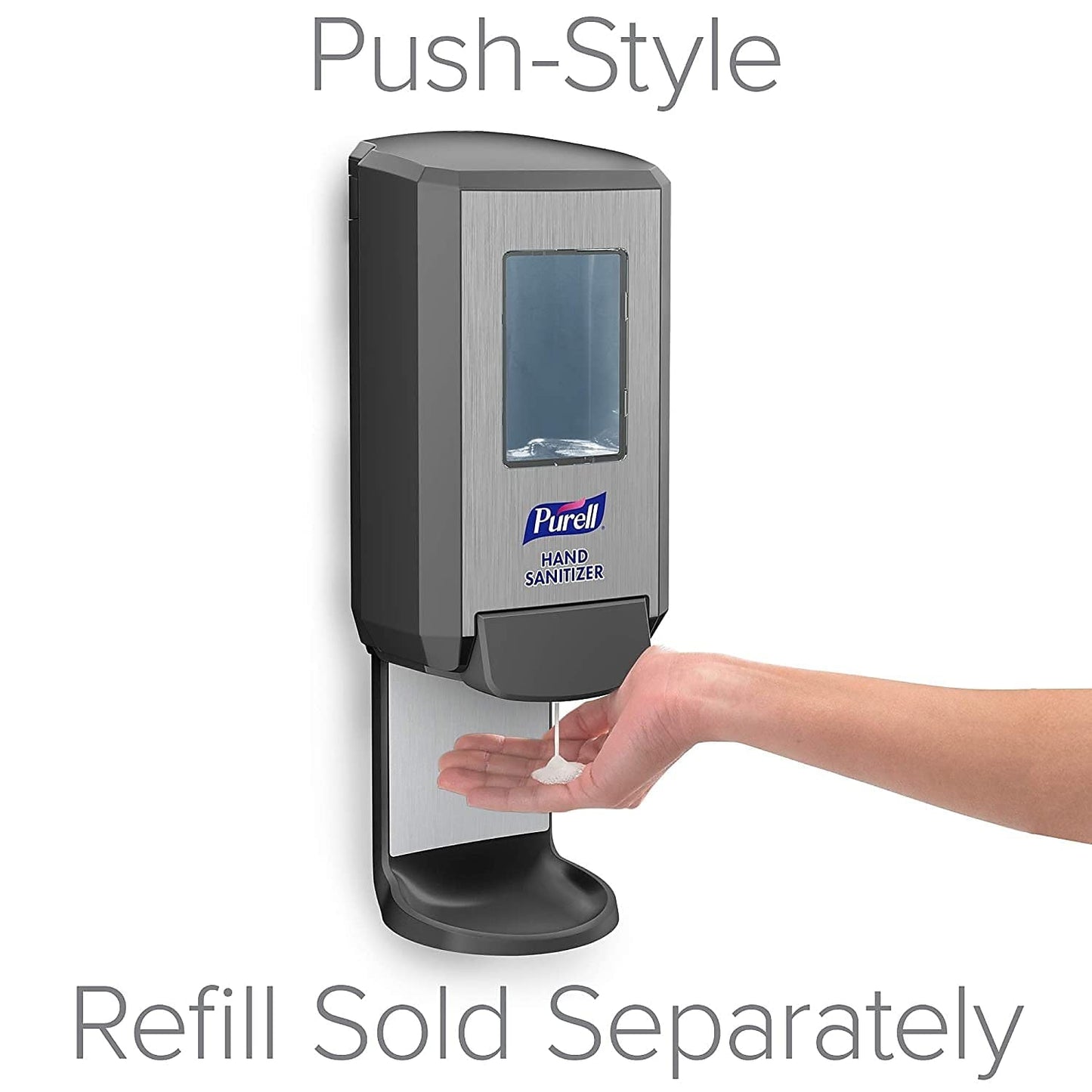 PURELL CS4 Push-Style Hand Sanitizer Dispenser, Graphite, for 1200 mL CS4 Hand Sanitizer Refills (Pack of 1) - 5124-01