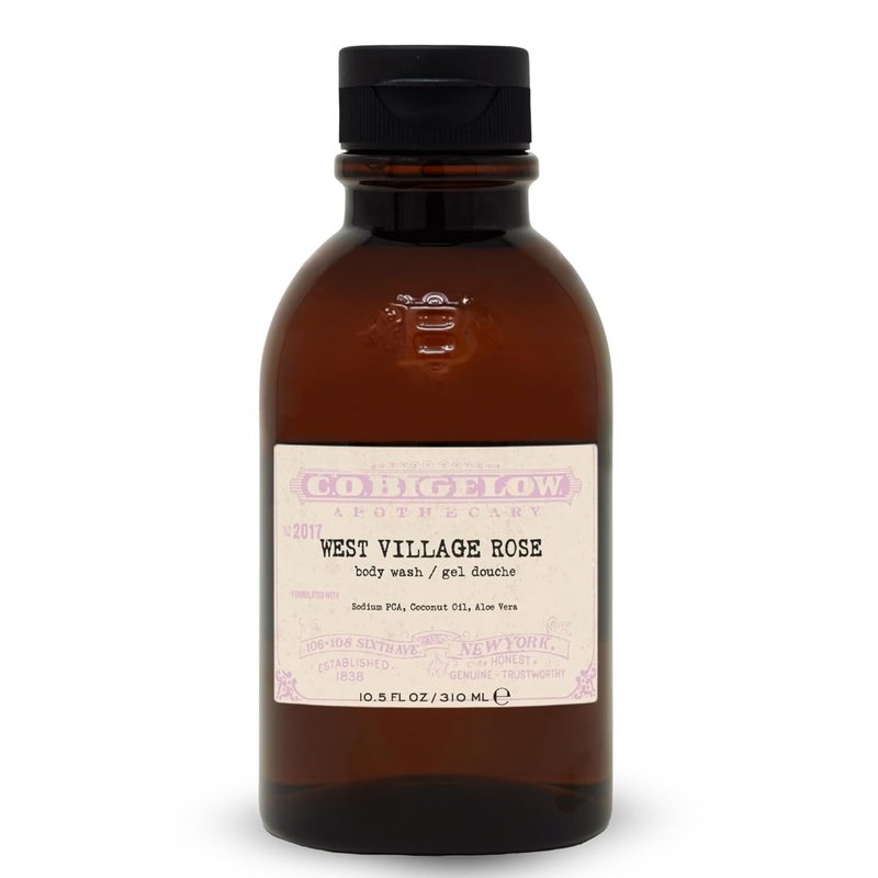 C.O. Bigelow Rose Body Wash - Moisturizing with Coconut Oil & Aloe Vera | 10.5 Fl Oz