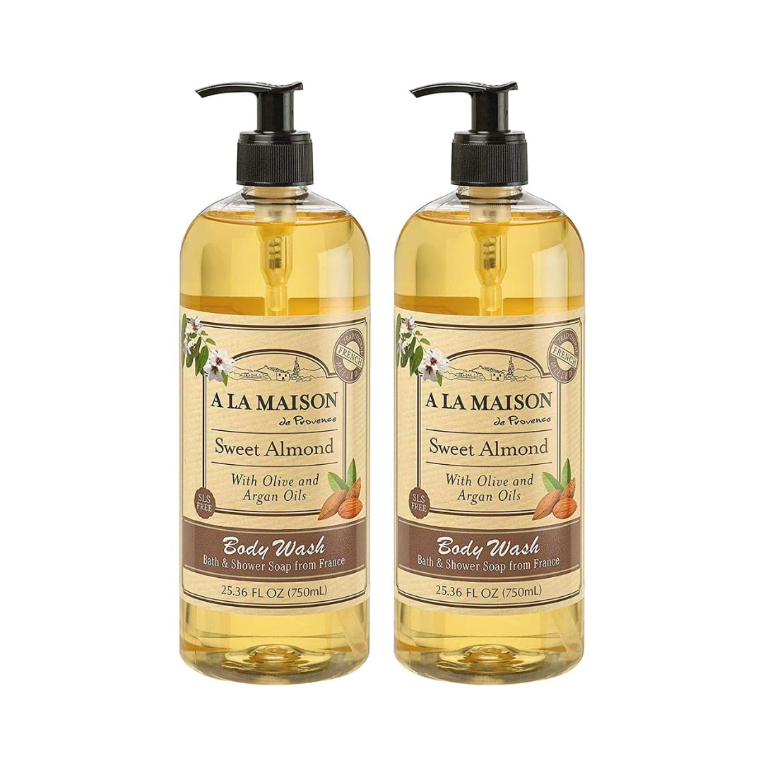 A LA MAISON Hydrating Body Wash Rosemary Mint, Uses: Body - Triple French Milled, Essential Oils, Plant Based, Vegan, Cruelty-Free, Alcohol & Paraben Free (25.36 oz, 2 Pack)