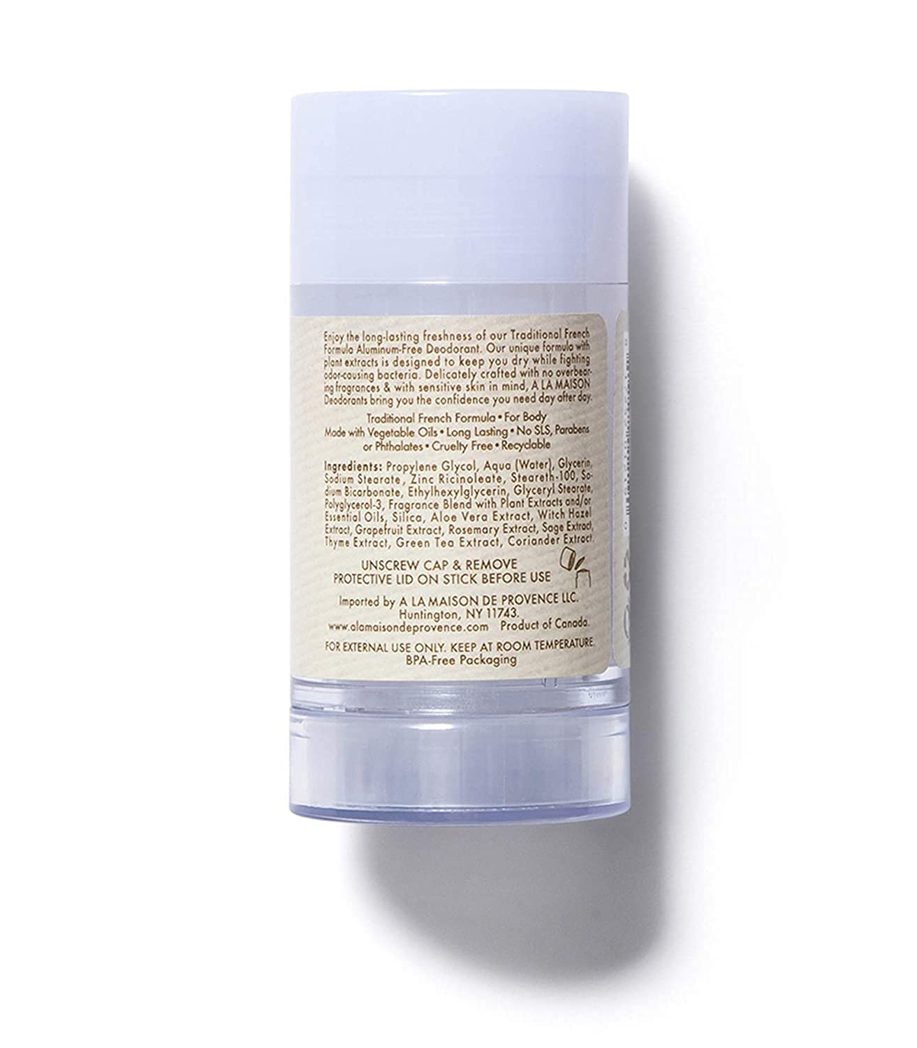 A La Maison Fresh Sea Salt Aluminum Free Deodorant for Women and Men - Natural Deodorant (3 Stick Bulk Pack)