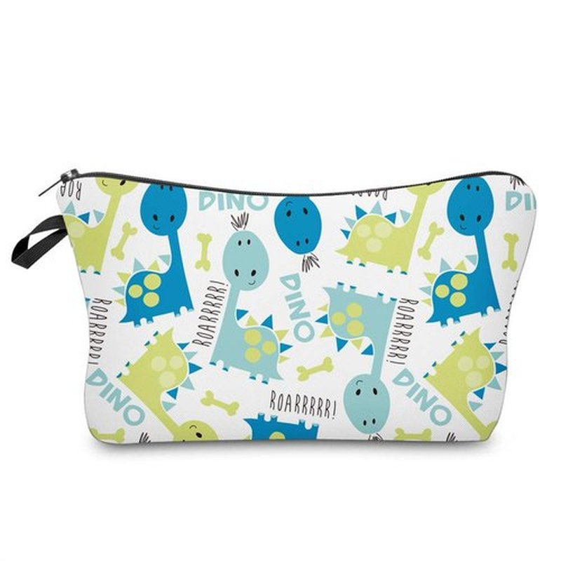 LOOMILOO Cosmetic Bag for Women, Adorable Roomy Makeup Bags Travel Water Resistant Toiletry Bag Accessories Organizer Cute Gifts (dino 52196)