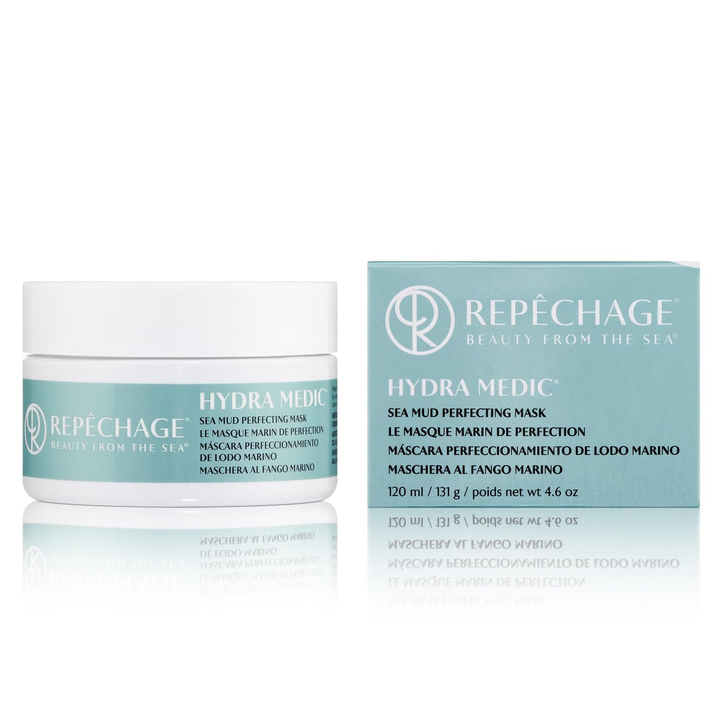 Repechage Sea Mud Mask – Deep Pore Cleansing Clay Face Mask with Seaweed for Women and Men, Exfoliating Mud Mask for Oily, Dry, Sensitive, Problem Skin, for Clearer, Smoother Complexion, 4 fl oz