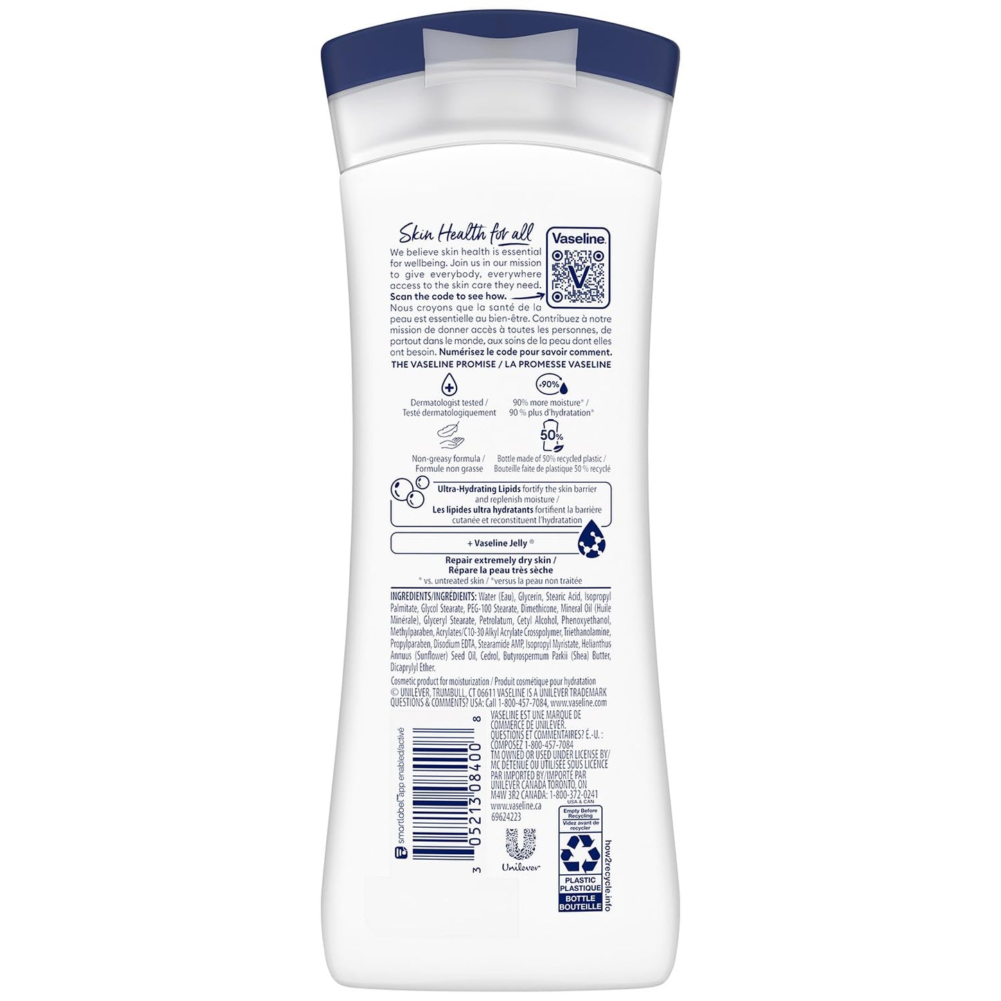 Vaseline Intensive Care Lotion, Unscented, Advanced Repair 2-Pack – Non-Greasy Moisturizer for Extremely Dry Skin, 10 Oz Ea