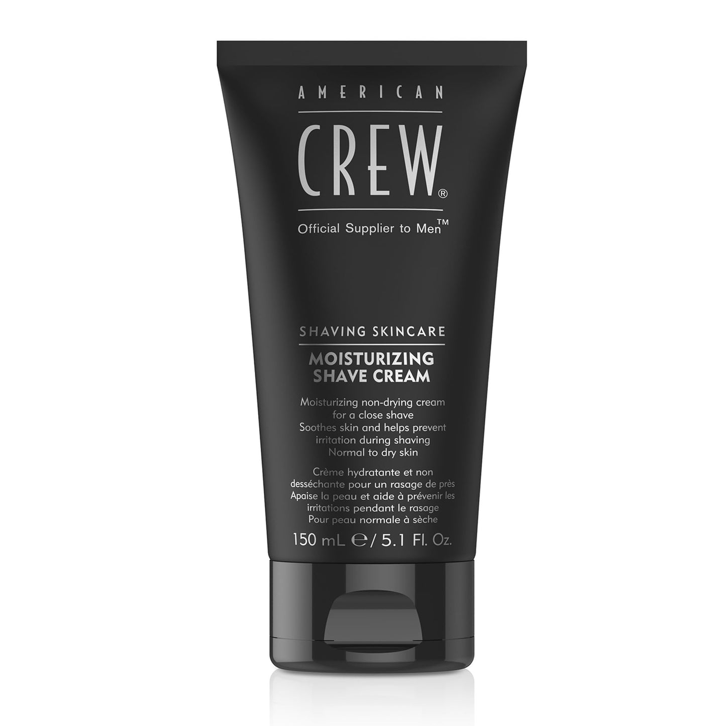 American Crew Shave Cream for Men, Non-Foaming Moisturizing Formula for Close Shave, Conditioning & Soothing for Normal to Dry Skin, 5.1 Fl Oz