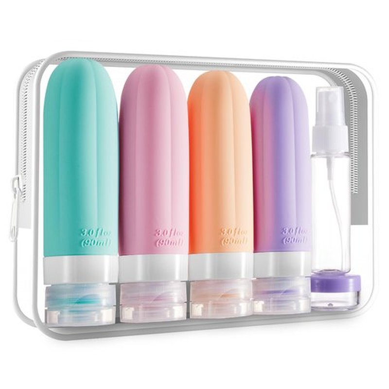 YhuiCxir 16 Pack Travel Bottles for Toiletries, 3Oz TSA-Approved Leakproof Travel Containers, Silicone Refillable Travel Essentials & Accessories for Shampoo, Conditioner and Lotion