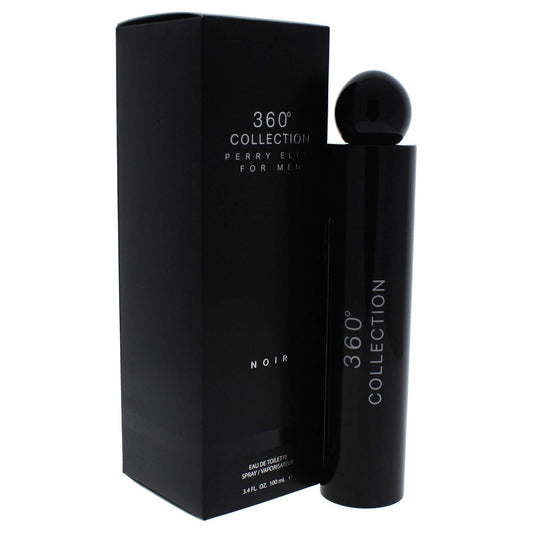 Perry Ellis 360 Collection Noir for Men Eau de Toilette Spray, 3.4 Ounce