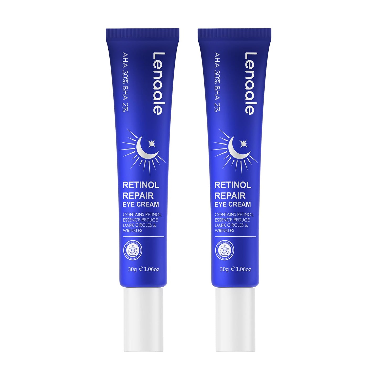 Lenaale Eye Cream, Hydrating Under Eye Care Daily Wrinkle Cream, Infused with AHA30% to Smooth and Hydrate Skin, Eye Crea for Dark Circles Treatments