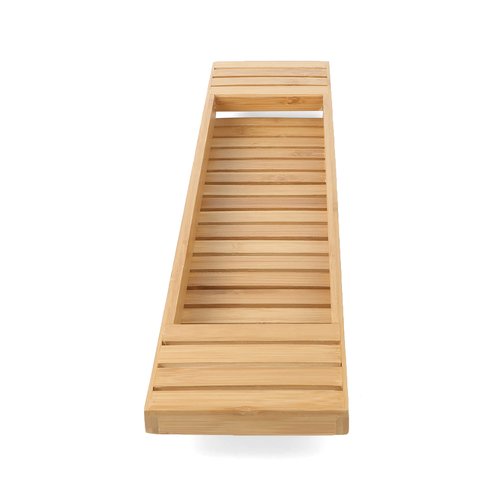 Mind Reader Bathtub Tray, Shower Organizer, Bathroom Accessory, Wood Tray, Rayon from Bamboo, 27.5" L x 5.75" Wx 1.75" H, Brown