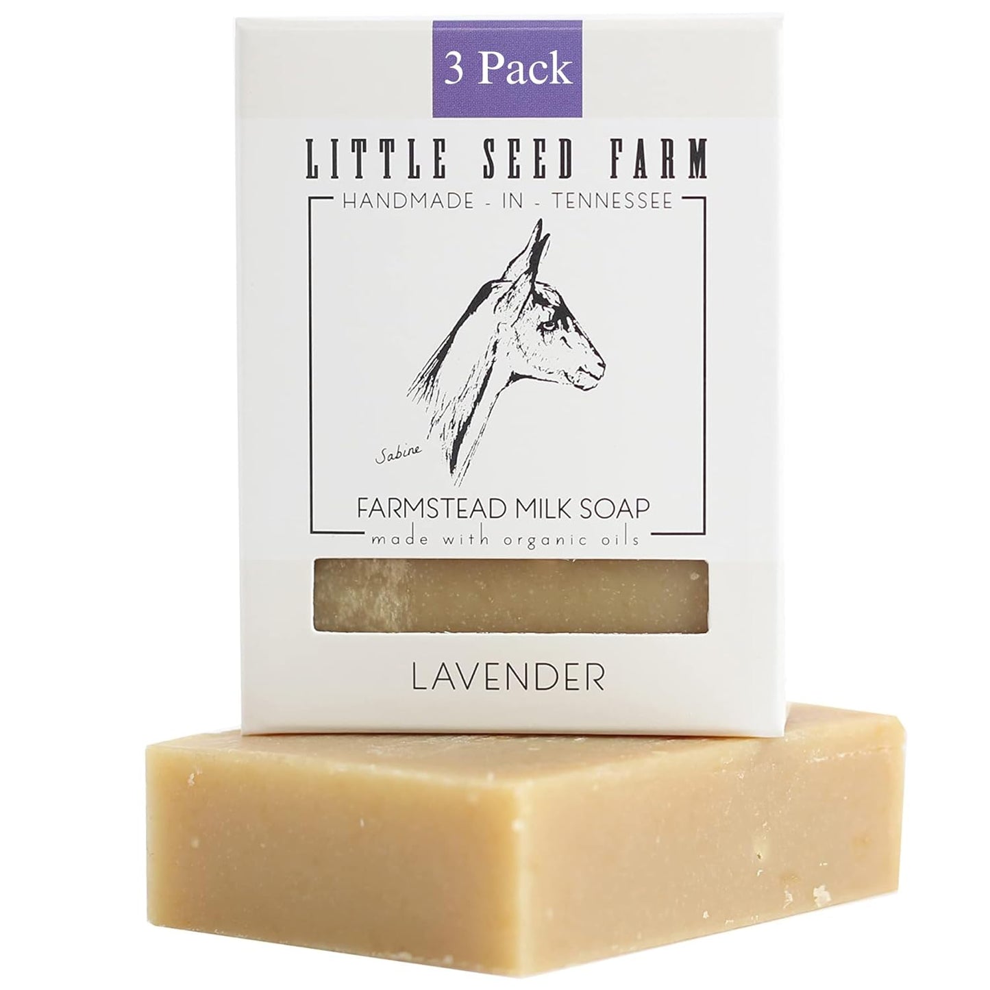 Little Seed Farm Organic Goat’s Milk Soap – 3 Pack of Rosemary Mint Exfoliating Body Bars – Natural, Handmade, Cruelty Free – Energizing and Toning Scrub – Suitable for Sensitive Skin, Net Wt. 4.75oz