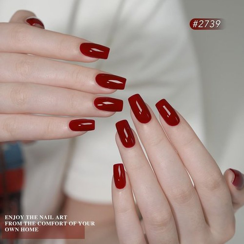 GAOY 23 Pcs Gel Nail Polish Kit, Red Glitter Colors UV Gel Nail Polish Set with Glossy & Matte Top Coat and Base Coat for Nail Art Home DIY Gel Nail Kit
