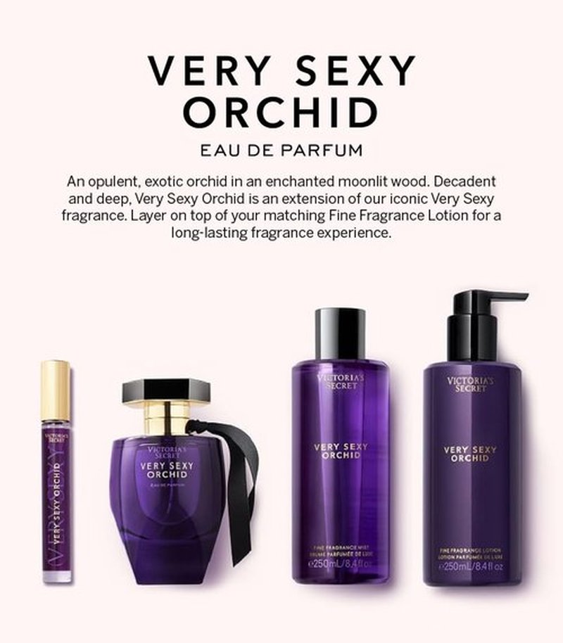 Victoria's Secret Very Sexy Orchid Fragrance Lotion, Notes of Blackcurrant, Orris Woods & Sheer Patchouli, Scented Body Lotion for Women (8.4 oz)