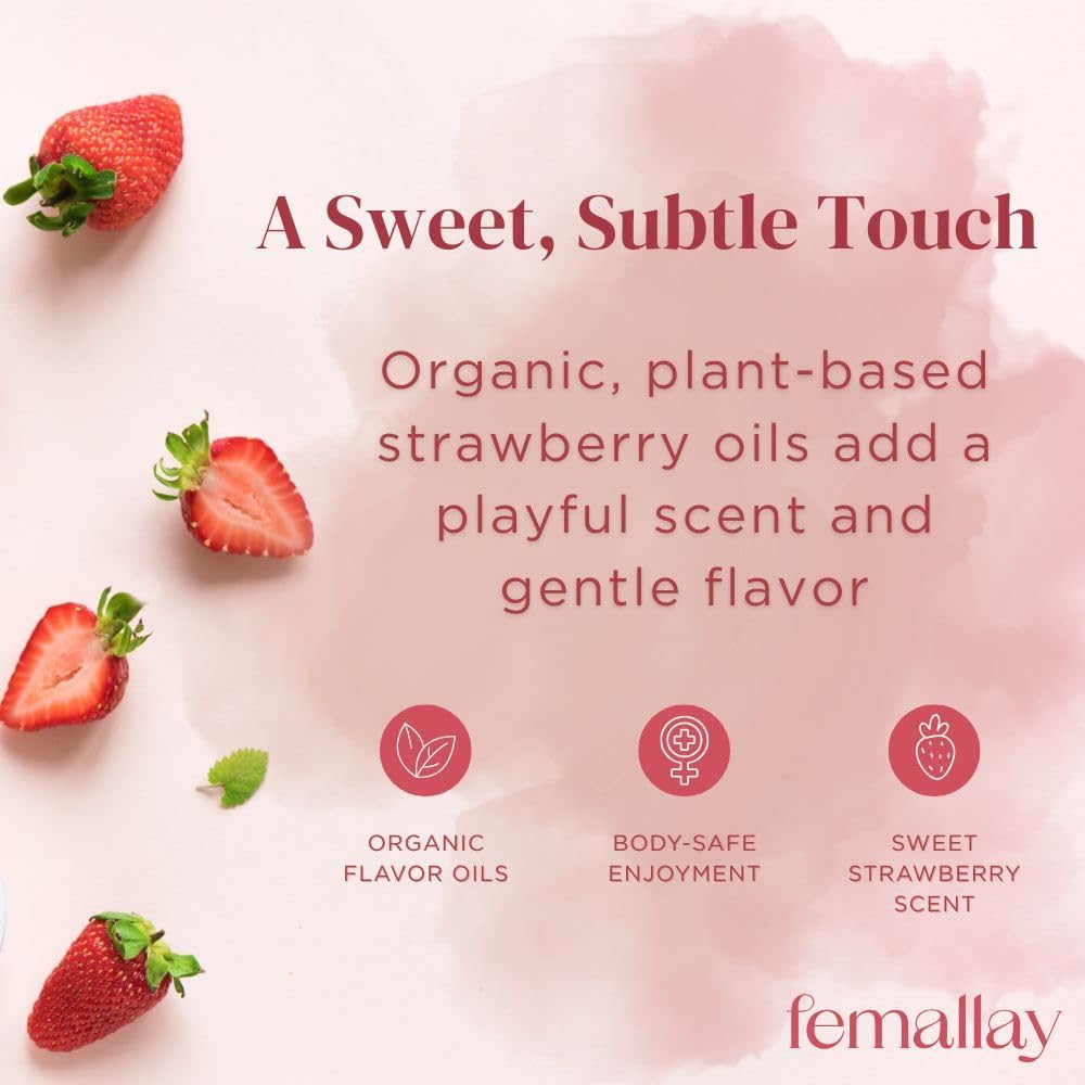 Femallay Organic Vitamin E Vaginal Melts – Strawberry Kiss – 1-pack