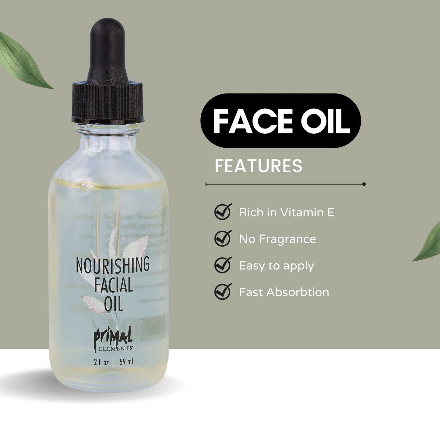 Primal Elements Nourishing Facial Oil, 2 fl Ounce