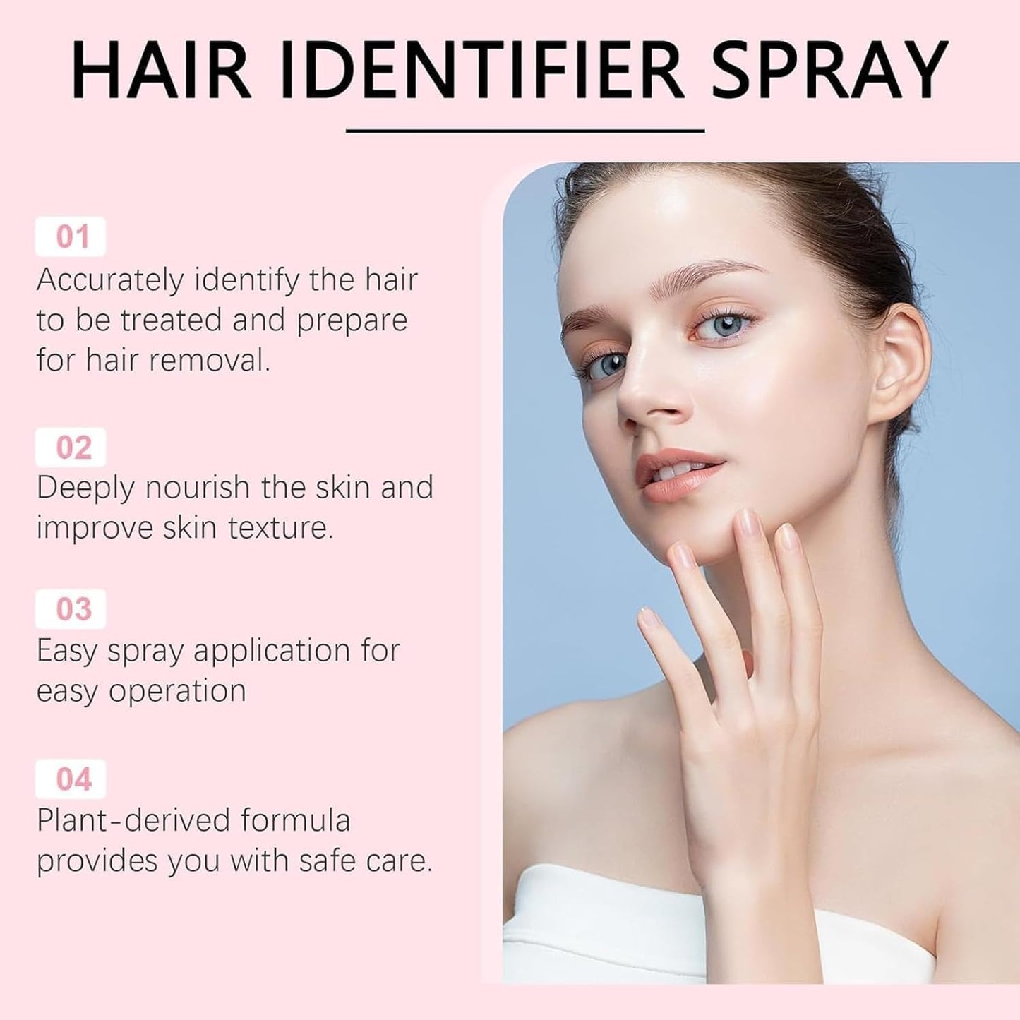enttgo Hair Identifier Spray for Face Shaving, Skin Body Hair Identifying Spray With Razors,Moisturizing And Skin Care Set