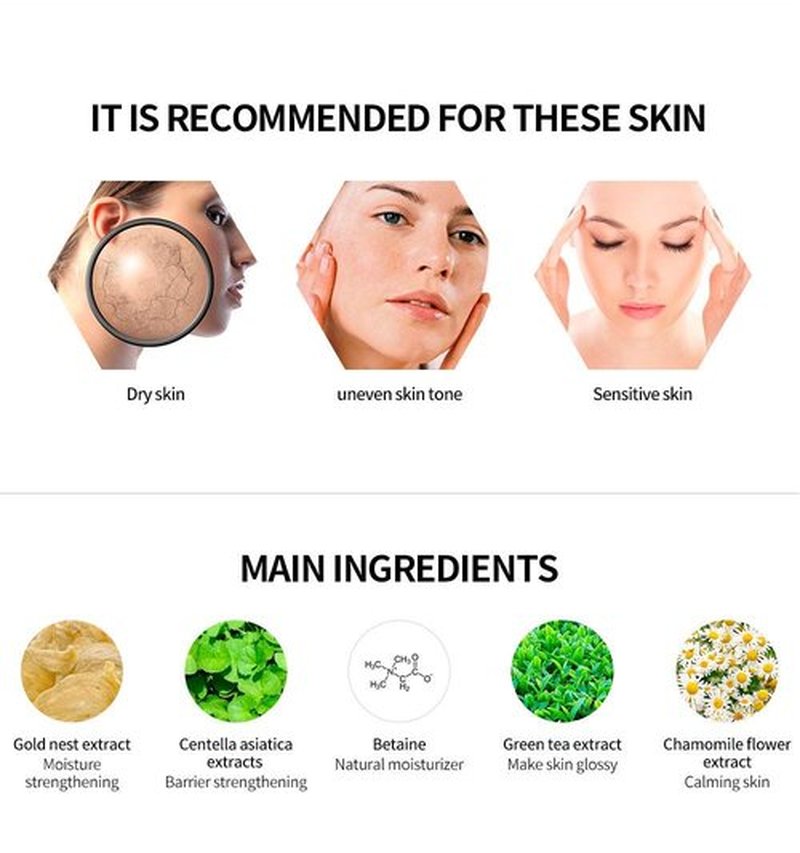 [K Beauty Snp] Bird's Nest Ampoule Sheet Mask | Hyaluronic Acid Sheet Mask | Maximum Hydration and Protection for All Dry Skin Types | Korean Skincare Facial Mask | 10 Sheets