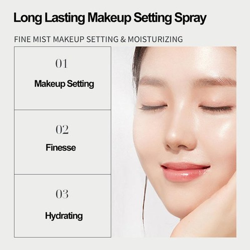 Long Lasting Hydrating Makeup Setting Spray, Long Lasting Makeup Setting Spray, Makeup Setting Spray for Face, Setting Spray For Makeup Long Lasting for All-Day Makeup Perfection (White, 1)