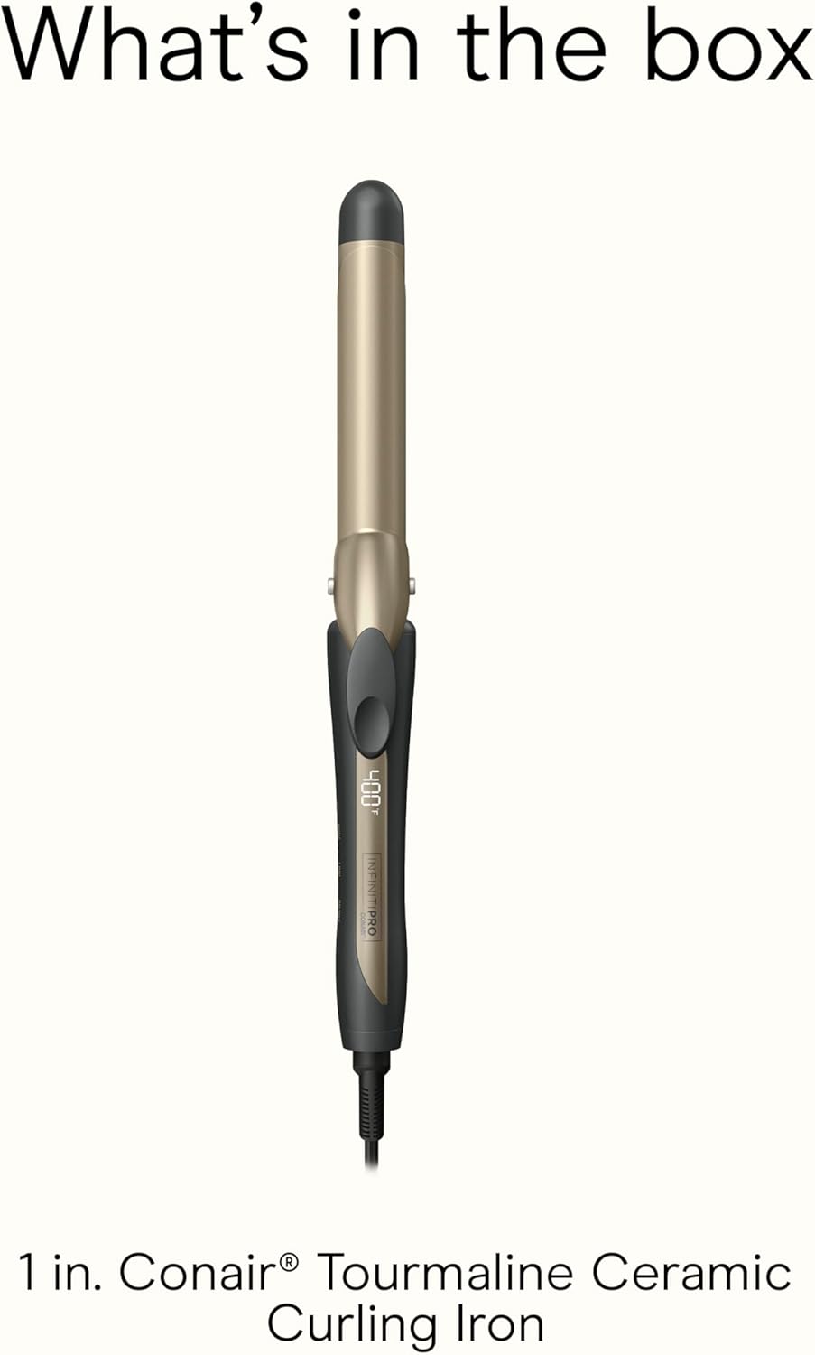 Tourmaline Ceramic Tapered Curling Wand - 1 1/4" to 3/4" for Beachy Waves