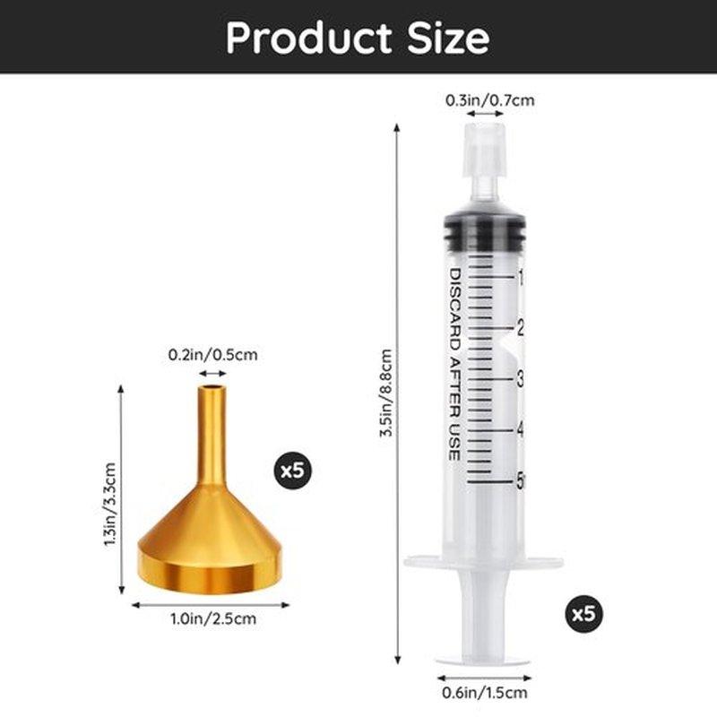 Segbeauty 10 Pack Perfume Travel Refill Tools, 5pcs Large Funnel for Refill Perfume, 5pcs 5ml Plastic Perfume Dispenser Refill Tool Transfer Tools Set for Refillable Perfume Atomizer Spray Bottle