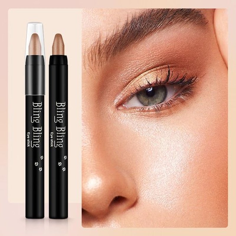 JUDUNA Eyeshadow Stick Set, 2025 New 16 Color Highlighter Eyeshadow Pencil Waterproof Glitter Eye Shadow Eyeliner Pen, Cream Eyeshadow Long Lasting Waterproof High Pigmented Eye Shadow (#01 White)