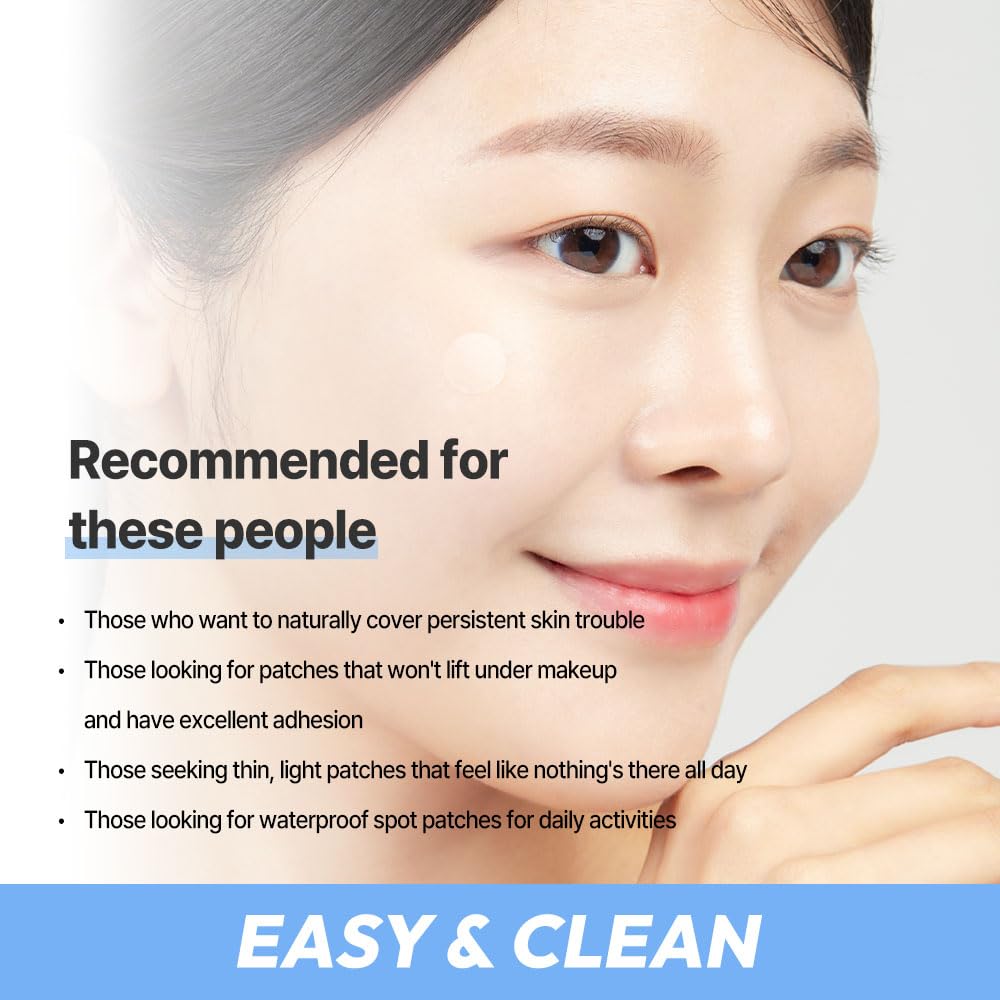 G9SKIN Zero Solution Spot Cover Patch - Hydrocolloid Pimple Patch, 108 Invisible Acne Patches for Face, Ultra-Thin Beveling Edge Spot Treatment, Waterproof Blemish Cover Stickers (10mm & 12mm Sizes)