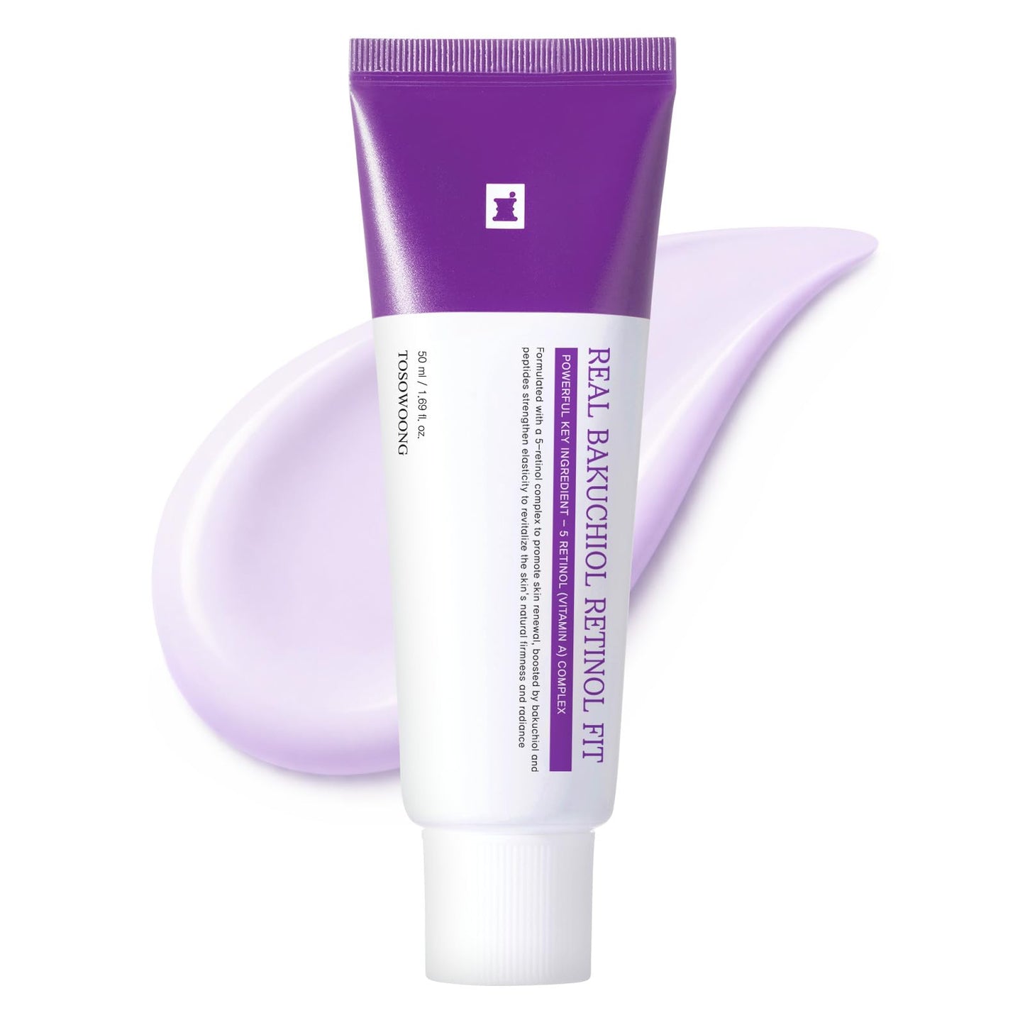 TOSOWOONG Real Bakuchiol Retinol Fit, 5-Retinol Complex, Anti-Aging Peel Off Facial Mask, GHK-Cu Peptide for Fine Lines & Wrinkles, Hyaluronic Acid Glass Skin, Korean Skincare, 50ml / 1.69 fl. oz.