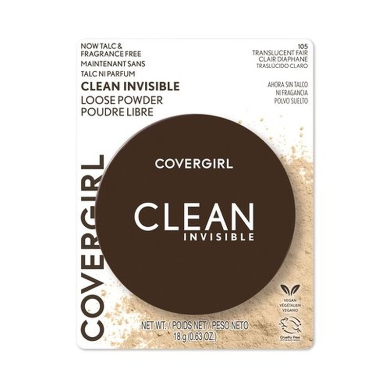 COVERGIRL+OLAY Simply Ageless 3-in-1 Liquid Foundation, Classic Ivory & Clean Invisible Loose Powder - Loose Powder, Setting Powder, Vegan Formula - Translucent Fair, 20g (0.7 oz)