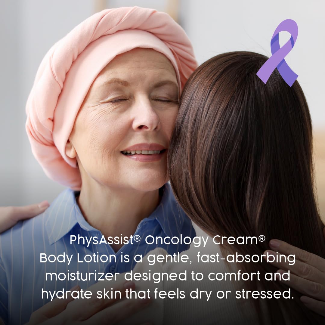 PhysAssist Oncology Cream Body Lotion with Botanicals – Hydrating Lotion for Dry, Sensitive and Stressed Skin – Lavender, Tea Tree, Peppermint & Calendula – 6 oz Bottle