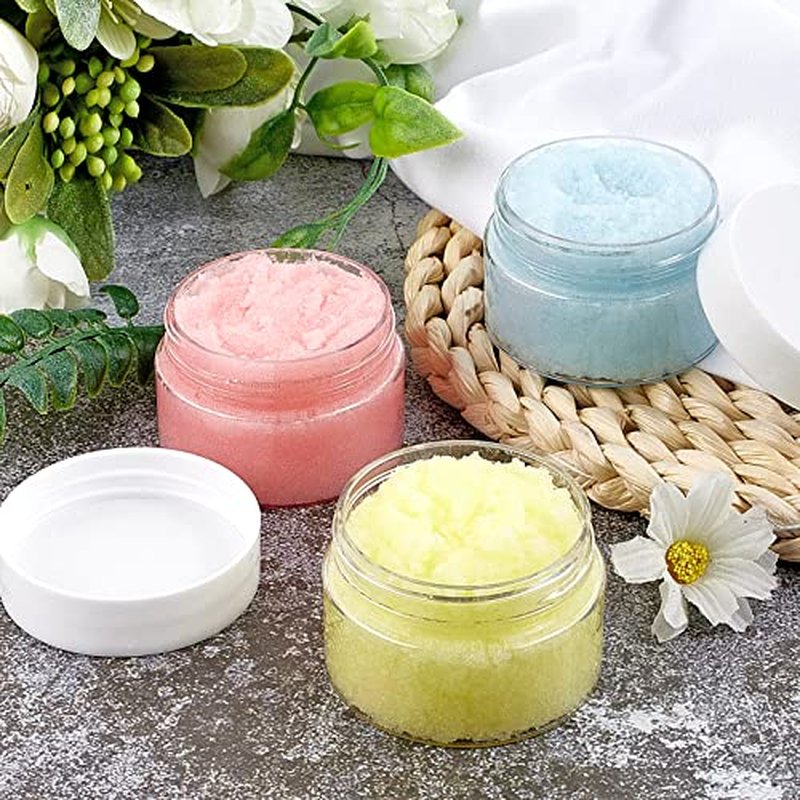 TUZAZO 1 OZ Plastic Jars Round Clear Cosmetic Container Jars with Lids and Labels, 24 Pack Small Plastic Jars for Lotion, Cream, Ointments, Makeup, Glitters, Samples, Travel Storage