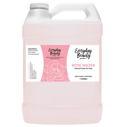 Rose Water Facial Toner - Alcohol-Free Vegan Refreshing Formula | 1 Gallon for Face & Hair