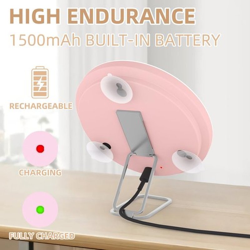 30X Magnifying Mirror with Light, 6'' Makeup Magnifying Mirror, Lighted Makeup Mirror with Magnification 30x Travel Magnifying Mirror, 30X High Magnifying Mirror with 3 Suction Cups & Adjustable Stand
