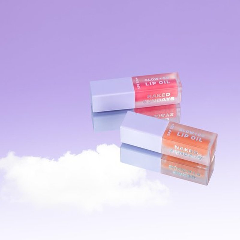 Naked Sundays SPF 50 Glow & Go Lip Oil - SPF Lip Oil, Moisturizes and Protects Lips, 4.5ml in Salted Caramel