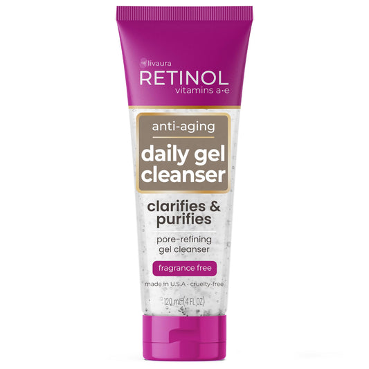 LIVAURA Retinol Anti-Aging – Facial Cleanser & Gentle Facial Cleanser for Women, Hydrating Face Wash for Dry, Oily & Sensitive Skin, All Skin Types, Gentle Face, Gel Cleansers Skin Care