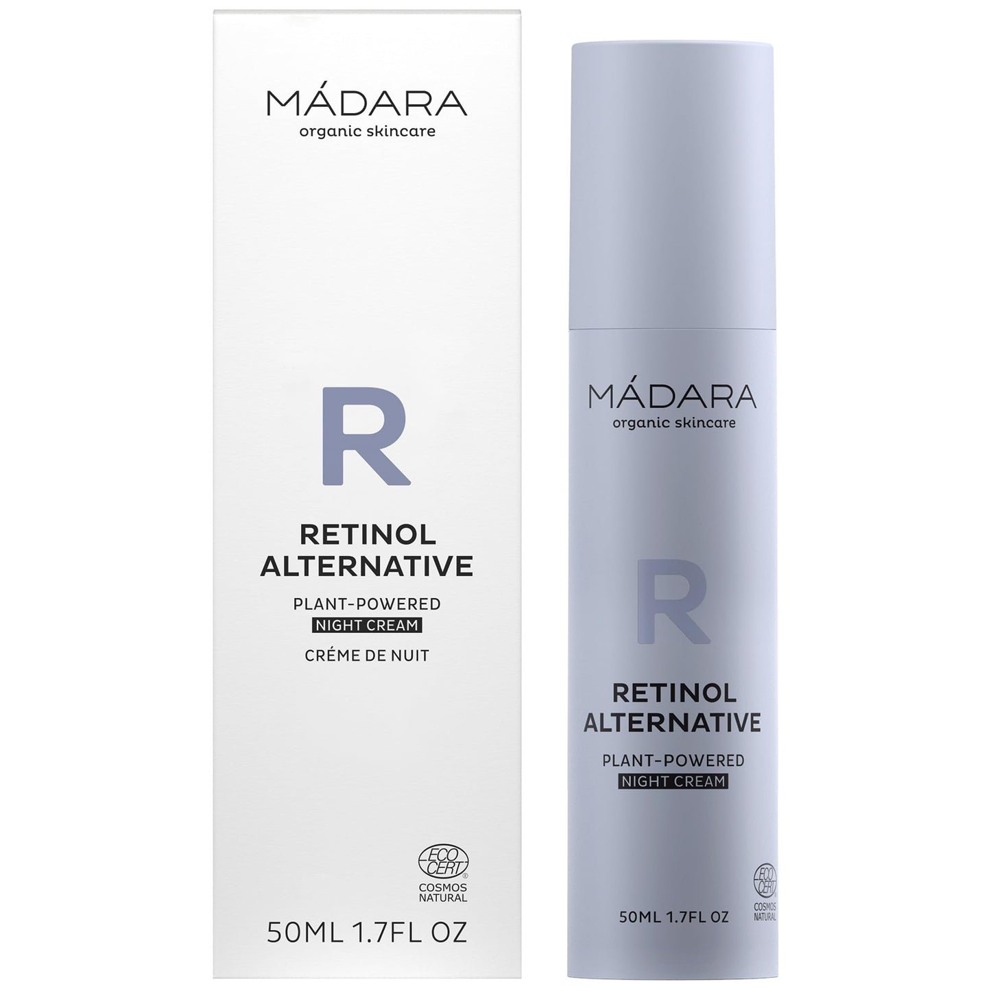 Madara Alternative Retinol for face – Herbal Night Cream 50 ml - Deeply Effective Anti Aging Moisturizer Face Cream with Bidens Pilosa & Birch Water, Smooths Wrinkles, Fine Lines, Elasticity, Vegan