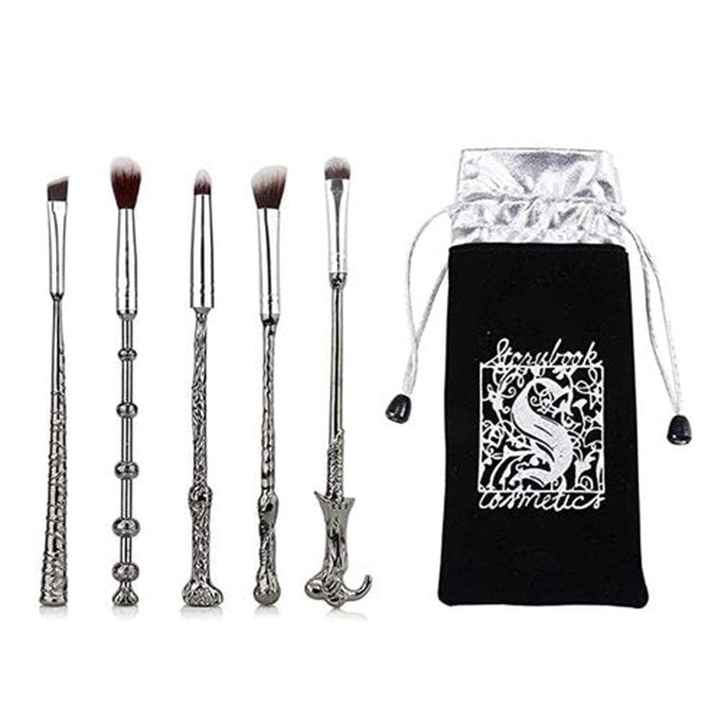 Gifts Wi-zard Wand Makeup Brushes 5 PCS Makeup Brush Set for Foundation Blending Blush Concealer Eyebrow Face Powder