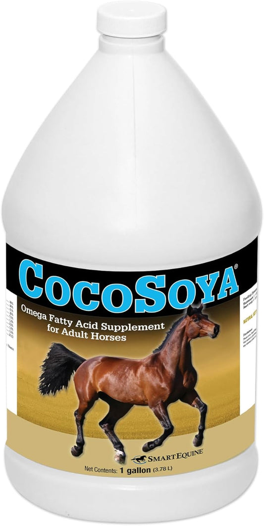 CocoSoya Oil for Horses - Nourishing Skin & Coat Care | Soybean & Coconut Oil Blend | 1 Gallon