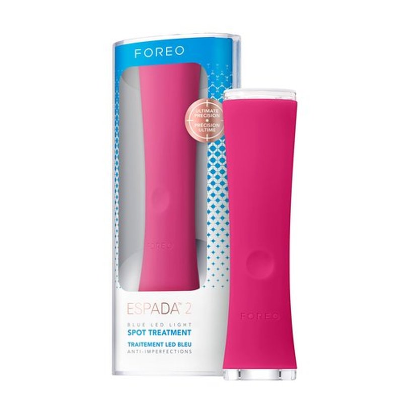 Foreo ESPADA 2 LED Light Device - Blemish Treatment Skincare Device - Medical-grade Silicone - Scar Treatment for Face - Pimple & Blemish Removal - FDA cleared - Fuchsia