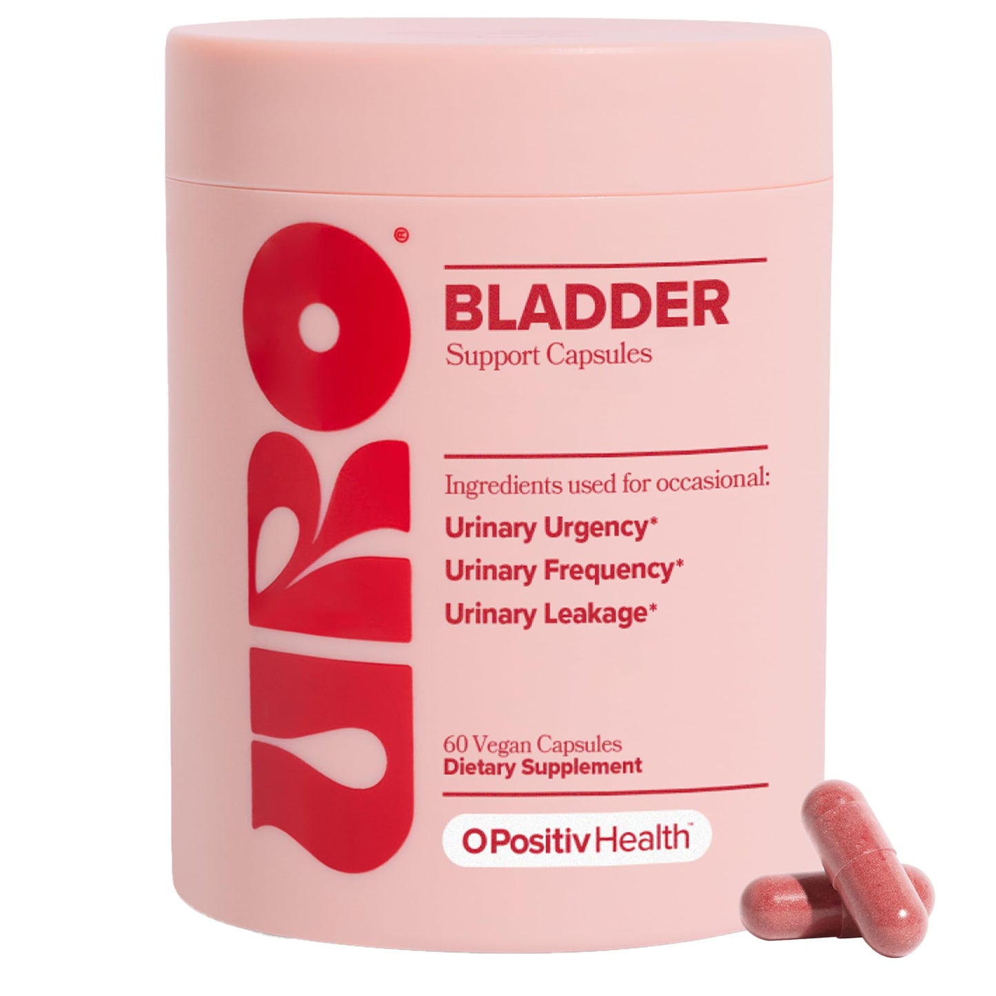 O Positiv URO Bladder Control Supplement for Urinary Urgency, Frequency, Leakage with Pumpkin Seed Extract, Soy Germ Extract, Saw Palmetto, 30 Servings (Pack of 1)