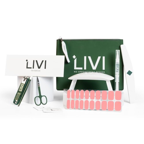Livi Gel Manicure System with UV Light – Full Mani Kit with 40 Nail Stickers, UV Light, & Mani Tools for Salon-Quality Nails at Home – Easy-to-Use DIY Starter Gel Polish Set (We Were Not On a Break)
