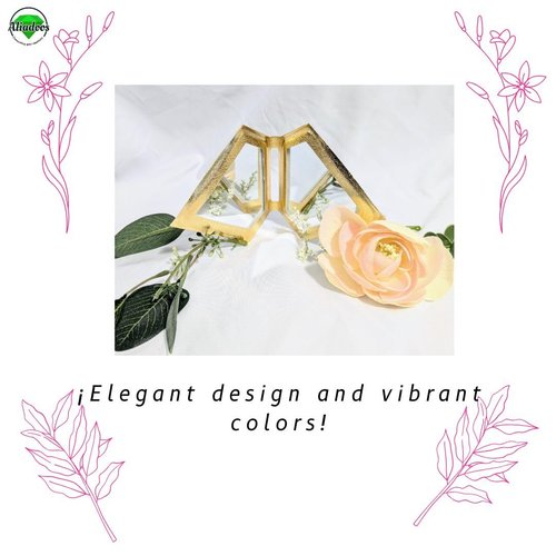 ALIADOOS CONNECTING YOUR EMOTIONS: Dual Sided Compact Mirror Portable for Travel Home Office Makeup Hand Size or Pocked Iridescent Foldable in Diamond Shape Mirror for Women Girls
