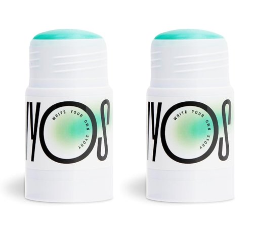WYOS Face Cleanser Stick 2 Pack, Travel Friendly Leak Free, Vegan, Cruelty Free, Sulfate Free, Paraben Free, Sensitive Skin Makeup Remover Hydrating Glycerin Enriched Facial Wash for Women and Men
