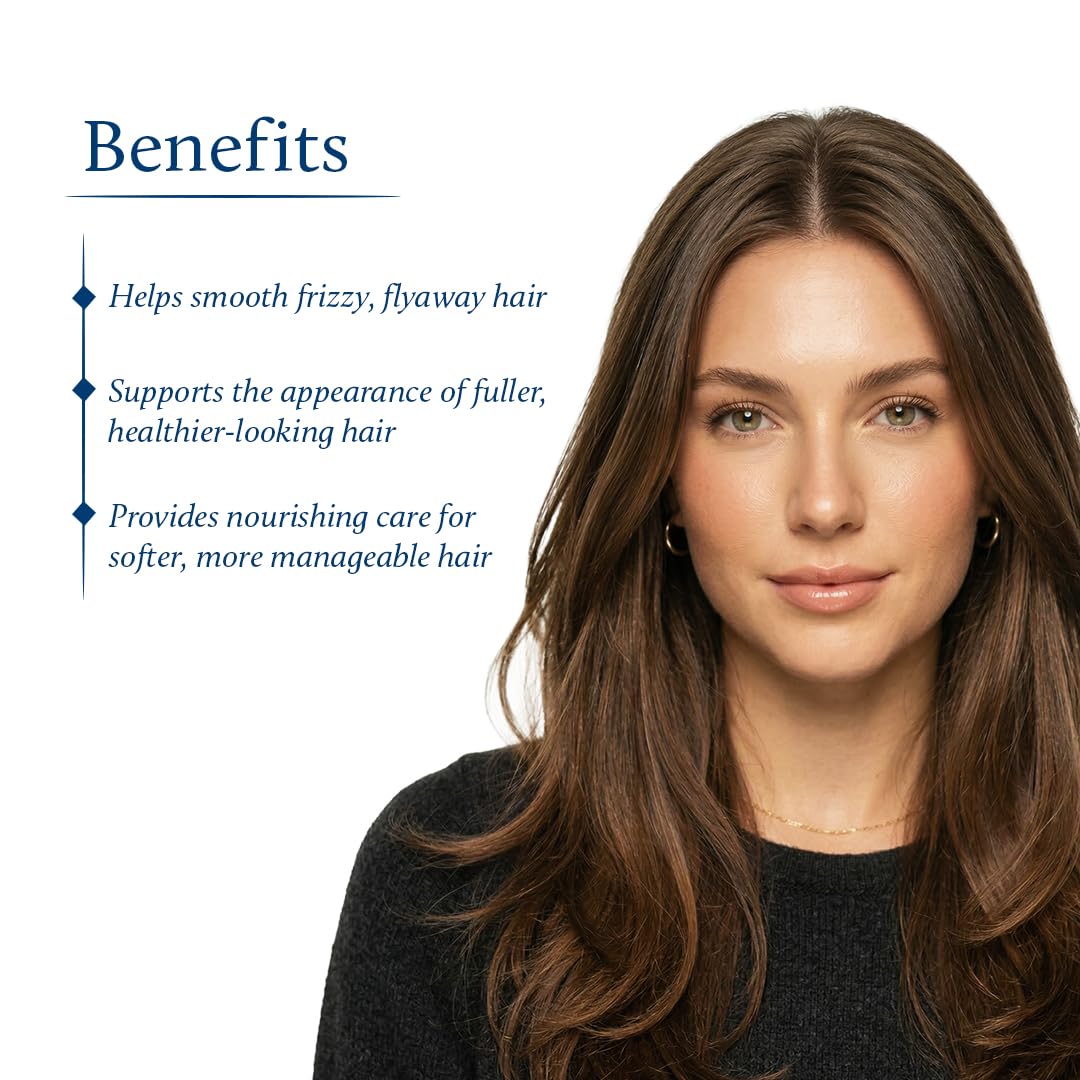 Blue Nectar Anti-Frizz Plant-Based Biotin Serum for Stronger, Frizz-Free Hair for Women & Men (12 Herbs, 1.6 Fl oz)