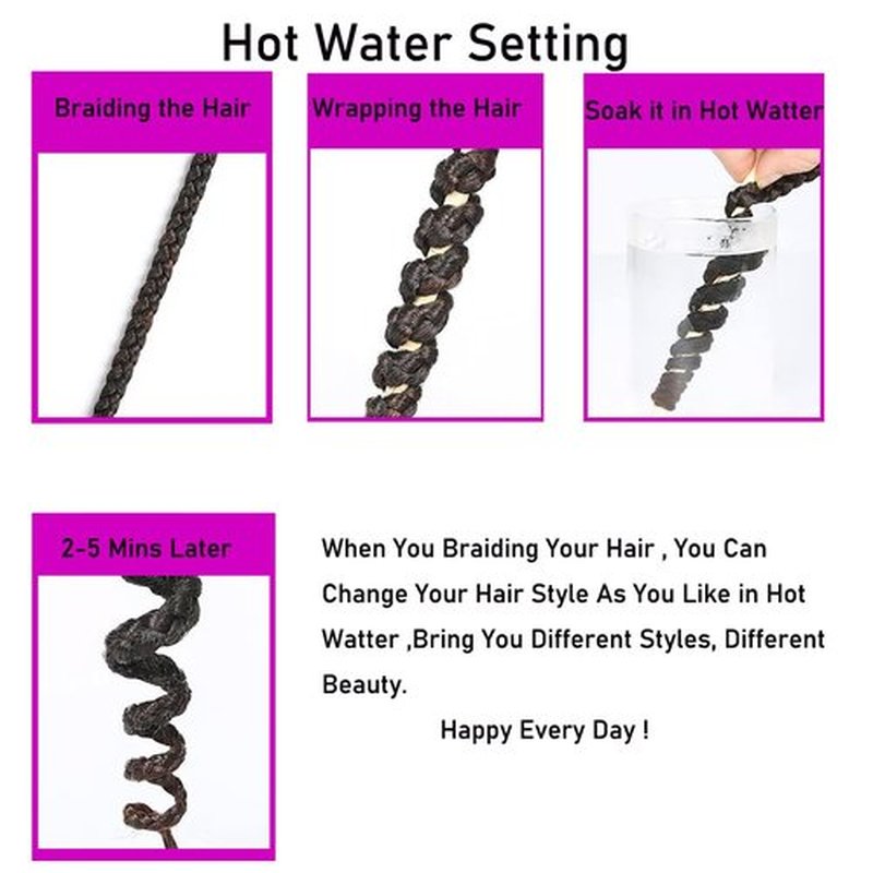 Pre Stretched Braiding Hair Extensions 30 Inch 3 Packs Crochet Twist Braids Hair High Temperature Synthetic Fiber Braid Hair Hot Water Setting（30",Peach Red-Pink-Lake Blue）