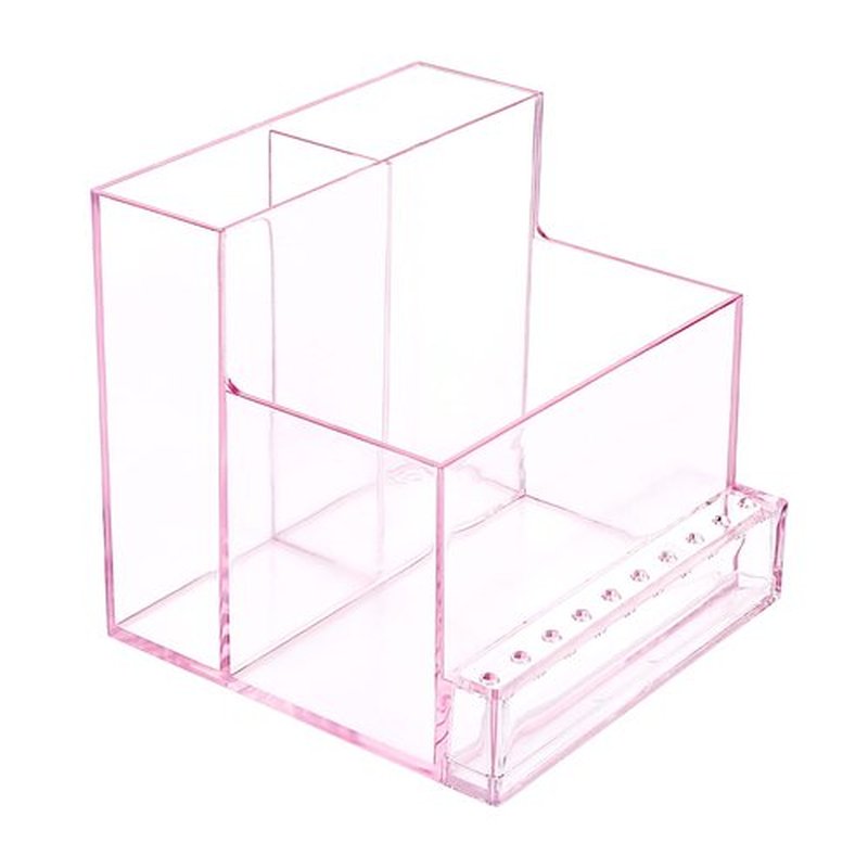 FRCOLOR Nail Kits Nail Drill Bits Holder Stand Display Organizer 1 Transparent Storage Box for Nail Art Polishing Grinding Drill Bit 4.1inch Nail Display Stand
