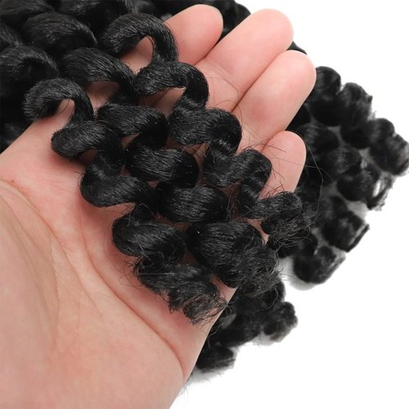 Wand Curl Crochet Braids Hair 8 Inch Jamaican Wand Curl Ombre Crochet Hair Jamaican Bounce Crochet Hair Colored Crochet Braids Ringlet Twist Hair Extension Crochet Hair(5PCS,Tgray)