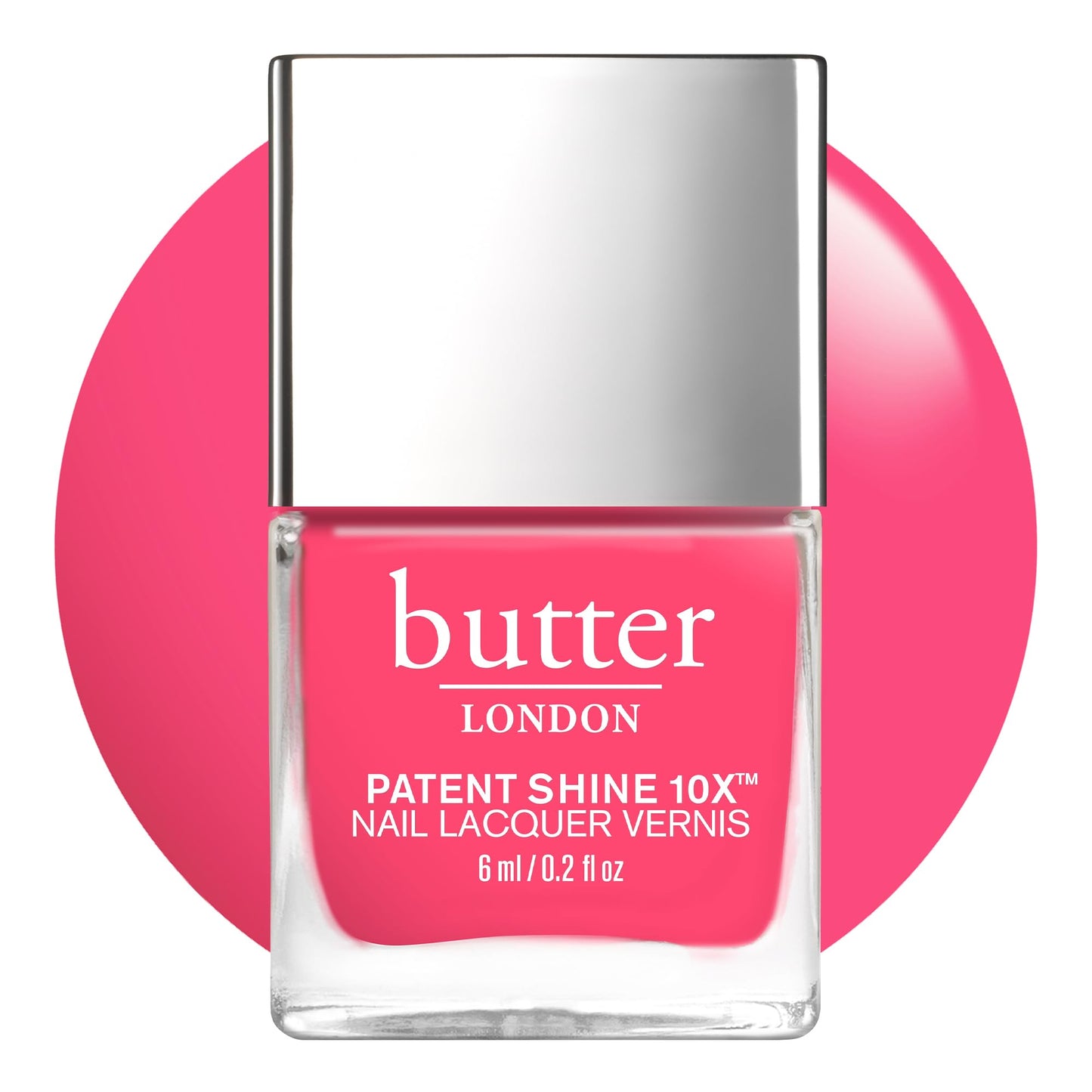 butter LONDON Patent Shine 10X Nail Lacquer Polish, Flusher Blusher - Gel-Like Finish & Chip-Resistant Nail Lacquer Helps Protects & Strengthens Nails - Vegan & Cruelty-Free